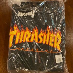 Thrasher flame logo hoodie black XL